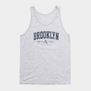 Brooklyn NY Arched Distressed Retro Print Tank Top